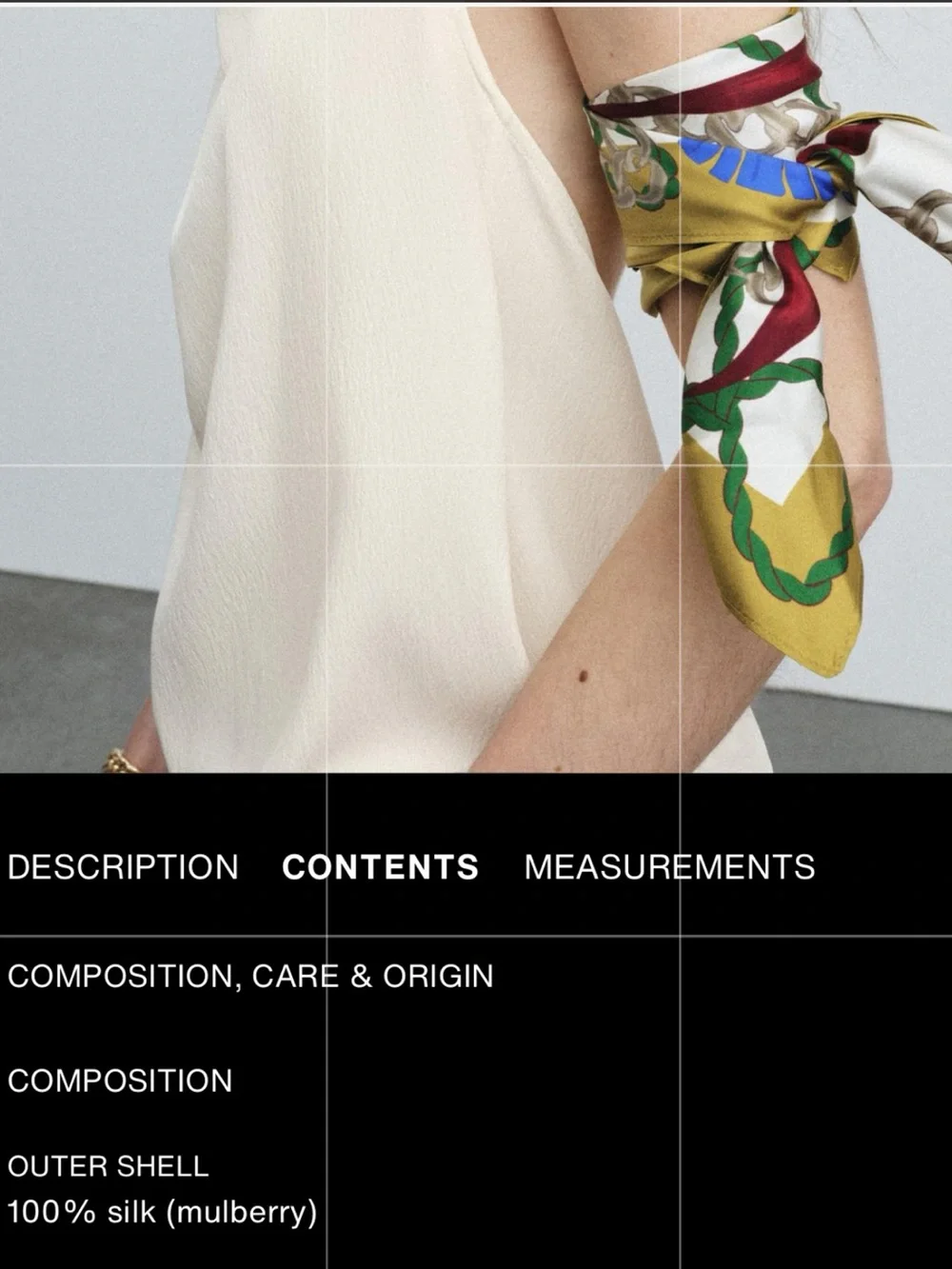 Zara 100% silk scarf, 55 x 55 cm, multicolored